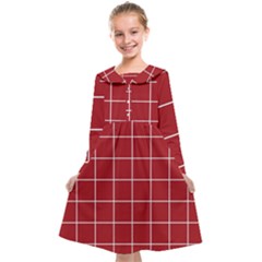 Red Buffalo Plaid Kids  Midi Sailor Dress by goljakoff