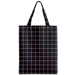 Gray Plaid Zipper Classic Tote Bag by goljakoff