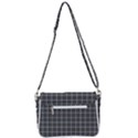 Gray plaid Shoulder Bag with Back Zipper View3