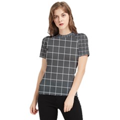 Gray Plaid Women s Short Sleeve Rash Guard by goljakoff