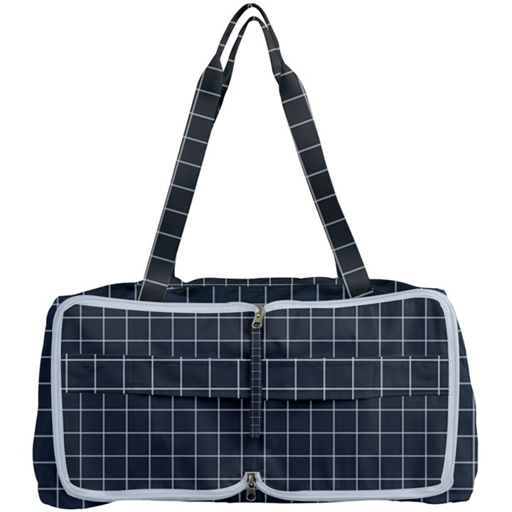 Gray plaid Multi Function Bag