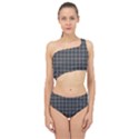 Gray plaid Spliced Up Two Piece Swimsuit View1