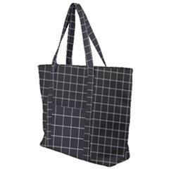 Gray Plaid Zip Up Canvas Bag by goljakoff