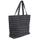 Gray plaid Zip Up Canvas Bag View2