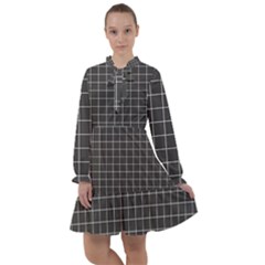 Gray Plaid All Frills Chiffon Dress by goljakoff