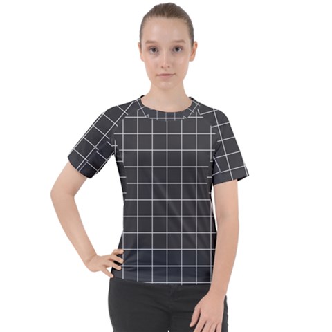 Gray Plaid Women s Sport Raglan Tee by goljakoff