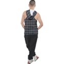 Gray plaid Men s Sleeveless Hoodie View2