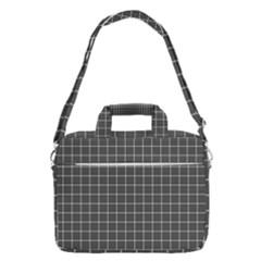 Gray Plaid Macbook Pro Shoulder Laptop Bag  by goljakoff