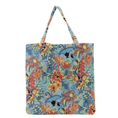 Flowers And Butterfly Grocery Tote Bag by goljakoff