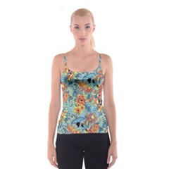 Flowers And Butterfly Spaghetti Strap Top by goljakoff