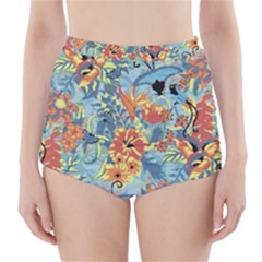 Flowers And Butterfly High-waisted Bikini Bottoms by goljakoff