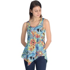 Flowers And Butterfly Sleeveless Tunic by goljakoff