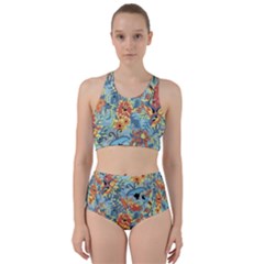 Flowers And Butterfly Racer Back Bikini Set by goljakoff