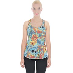 Flowers And Butterfly Piece Up Tank Top by goljakoff