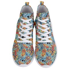 Flowers And Butterfly Men s Lightweight High Top Sneakers by goljakoff