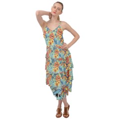 Flowers And Butterfly Layered Bottom Dress by goljakoff