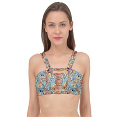 Flowers And Butterfly Cage Up Bikini Top by goljakoff