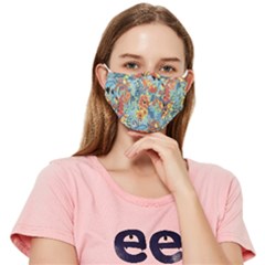 Flowers And Butterfly Fitted Cloth Face Mask (adult)