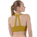 Yellow knitted pattern Sweetheart Sports Bra View2