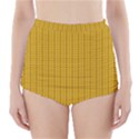 Yellow knitted pattern High-Waisted Bikini Bottoms View1