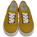 Yellow knitted pattern Kids  Classic Low Top Sneakers View1