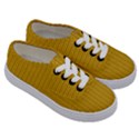 Yellow knitted pattern Kids  Classic Low Top Sneakers View3