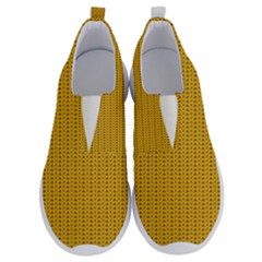 Yellow Knitted Pattern No Lace Lightweight Shoes by goljakoff