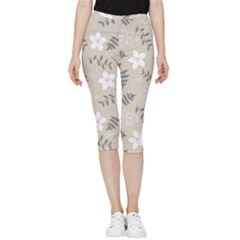 Flower  Inside Out Lightweight Velour Capri Leggings 