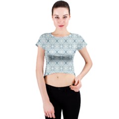 Tulip Flower Garden  Crew Neck Crop Top by SychEva