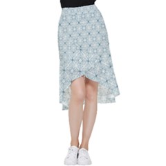 Tulip Flower Garden  Frill Hi Low Chiffon Skirt