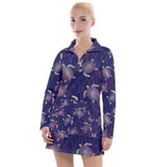 Turtles  Women s Long Sleeve Casual Dress by SychEva