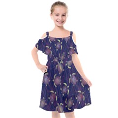 Turtles  Kids  Cut Out Shoulders Chiffon Dress by SychEva