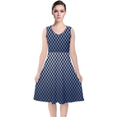 Zappwaits- V-neck Midi Sleeveless Dress  by zappwaits