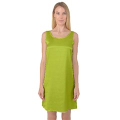 Acid Green Sleeveless Satin Nightdress by FabChoice