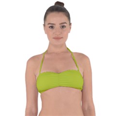 Acid Green Halter Bandeau Bikini Top by FabChoice