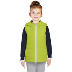 Acid Green Kids  Hooded Puffer Vest by FabChoice