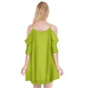 Acid Green Cutout Spaghetti Strap Chiffon Dress View2