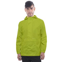 Acid Green Men s Front Pocket Pullover Windbreaker by FabChoice