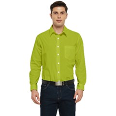 Acid Green Men s Long Sleeve Pocket Shirt 