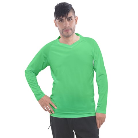 Algae Green Men s Pique Long Sleeve Tee by FabChoice