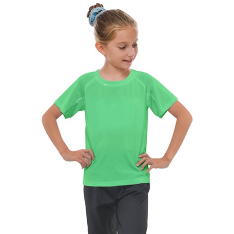 Algae Green Kids  Mesh Piece Tee by FabChoice