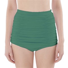 Amazon Green High-waisted Bikini Bottoms by FabChoice