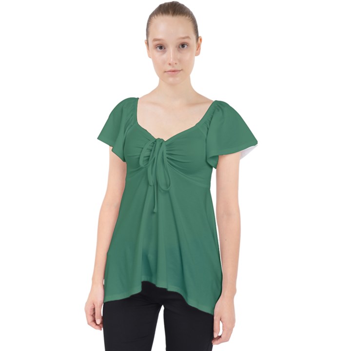 Amazon Green Lace Front Dolly Top