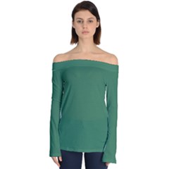 Amazon Green Off Shoulder Long Sleeve Top by FabChoice