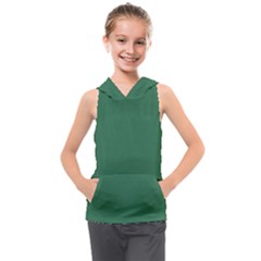 Amazon Green Kids  Sleeveless Hoodie by FabChoice