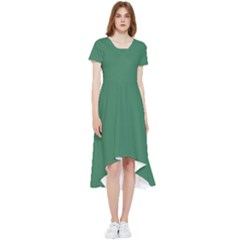 Amazon Green High Low Boho Dress