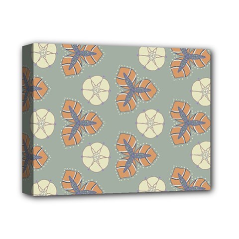 Flowers Leaves  Floristic Pattern Deluxe Canvas 14  X 11  (stretched) by SychEva