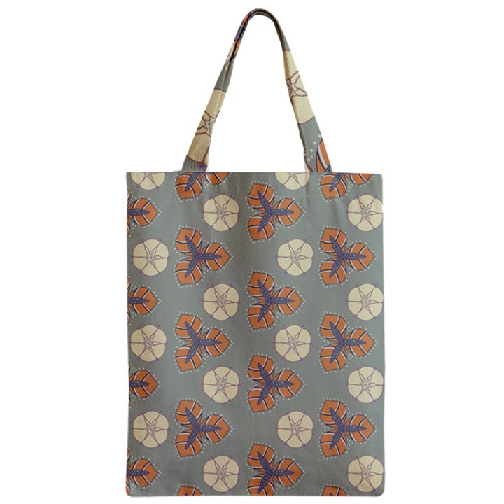 Flowers leaves. floristic pattern Zipper Classic Tote Bag