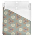 Flowers leaves. floristic pattern Duvet Cover (Queen Size) View1