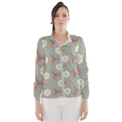 Flowers Leaves  Floristic Pattern Women s Windbreaker by SychEva